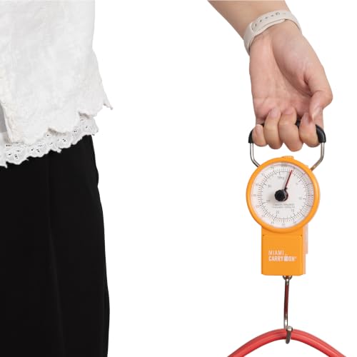 Image of Mechanical Luggage Scale with Tape Measure, Up to 80 Pounds (Orange)