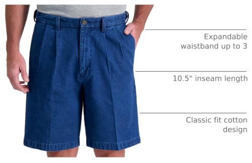 Haggar Men's B&T Denim Pleated Short - image 3