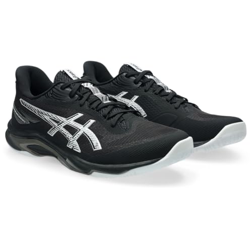ASICS Men's Netburner Ballistic FlyteFoam 4 Volleyball Shoes, 11, Black/White