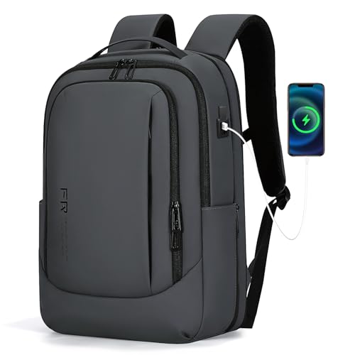 FENRUIEN Erweiterbarer 26L-38L Laptop Rucksack Business Rucksack Herren Laptop Tasche 15.6 Zoll für Herren und Damen Mädchen Teenager mit Laptopfach USB-Ladeanschluss Rucksack