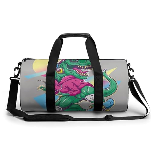 Duffel bag skateboard dinosaur grand sac de sport gym et randonnée