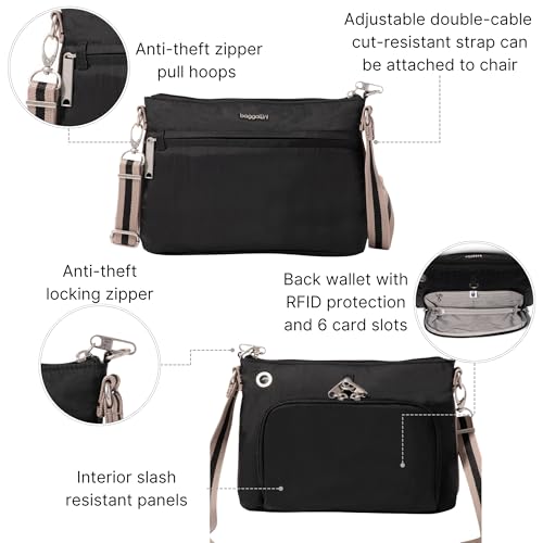 Image of Baggallini Securtex Anti-Theft Memento Crossbody