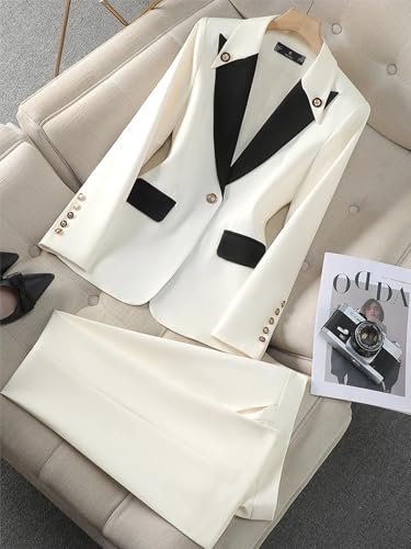 Women Pant Suit 2 Piece Set Office Ladies Female Business Work Wear Formal Blazer Jacket and Trouser2