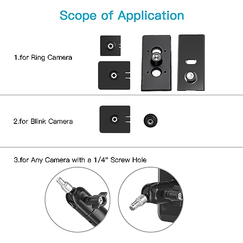 HOLACA 2-in-1 Wall Mount Compatible with R-ing Stick Up Cam/Pro, Spotlight Cam Plus/Pro, Eufy, Arlo, Blink Security Camera - Image 3