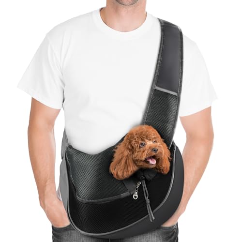 CHRI Hundetragetasche Hundetasche bis 5kg Transporttasche für Haustiere Hundetragetuch Mit Verstellbarem Riemen Tragetasche Hund für kleinen Hund Katze Aktivitäten Im Freien