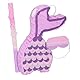 Relaxdays Pinata Meerjungfrau, mit Stab & Maske, Partypinata Kinder, zum Befüllen, HxBxT: 37,5 x 20 x 8 cm, lila/rosa