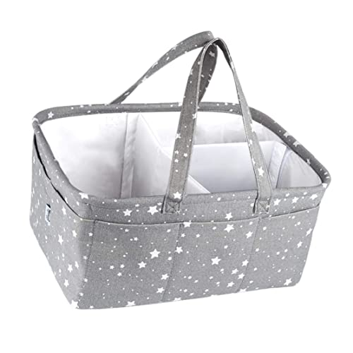 Hainice Bebé Pañal Caddy Organizer Portátil Plegable Guardería Bandeja Bolsa de Asas para pañales Toallitas, Llavero