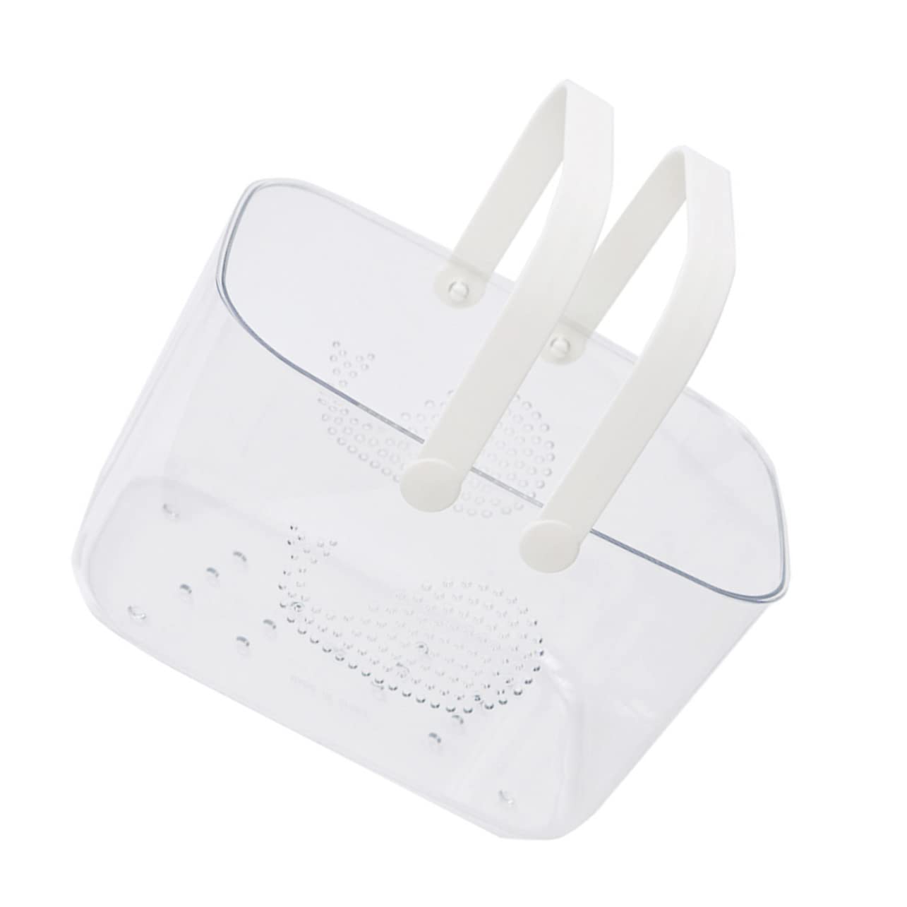 Luxshiny Cesta Gran Capacidad para Baño con Diseño de Drenaje de Plástico y Asas Ergonómicas Resistente y Reutilizable para Uso Diario en Ducha