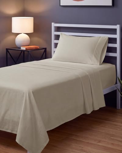 Image of Sleepy Town Twin XL Size Bed Sheets - 3 Piece - Twin XL Sheet Set - Extra Soft, Comfy & Cooling - Easy Care - Shrinkage, Wrinkle & Fade Resistant - Brushed Microfiber - Deep Pocket Bed Sheets (Wheat)