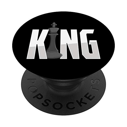 Rey Ajedrez Jaque mate Juego Reproductor Pensando Regalo PopSockets PopGrip: Agarre intercambiable para Teléfonos y Tabletas