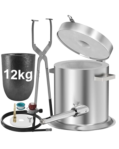 Nelyrho 12KG Hinge Flip Top Propane Melting Furnace