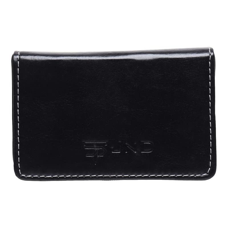 Image of JnD Notebook Card Holder Wallet - Slim, Multi-Functional, Premium Leather, RFID Blocking, Secure Closure, Compact, Durable, Stylish (Black)