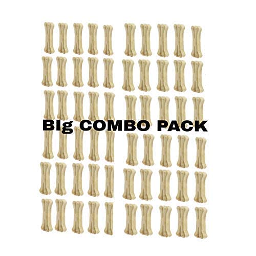 RvPaws White Calcium Bone Dog Food (3 Inch)-Pack of 60 Pieces RvPaws White Calcium Bone Dog Food (3 Inch)-Pack of 60 Pieces