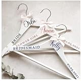 Cintre personnalisable pour robe de mariée, blanc, pour mariée, demoiselle d'honneur, cadeau de fête de mariée, cadeau de demoiselle d'honneur, cadeau de mariage