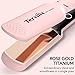 Terviiix Titanium Flat Iron Hair Straightener - ARC Non-Snagging for Smooth, One-Swipe Results, Salon-Grade Wide 1-3/4 Inch Straightening Iron Saves Time on Thick, Curly, Black & Natural Hair, Pink