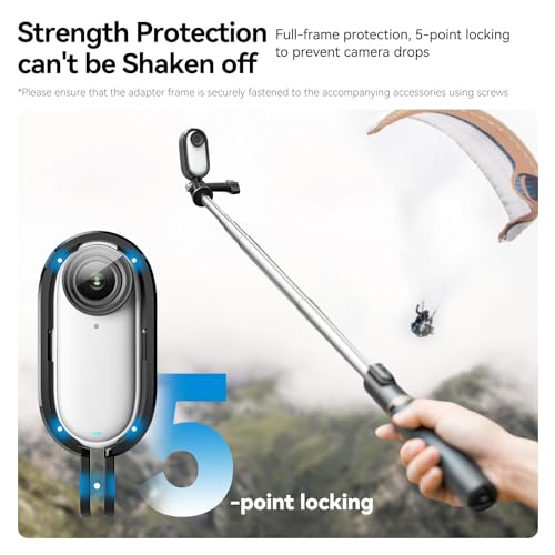 Adaptador de trípode para Insta360 GO 3 evita caídas con marco protector TELESIN 6
