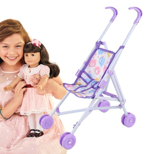 Carrito de Muñecas para Niñas | Juguete de Paseo para Bebés | Juego de Simulación con Cochecito y Complementos | para Cumpleaños Pascua Vacaciones y Regalo