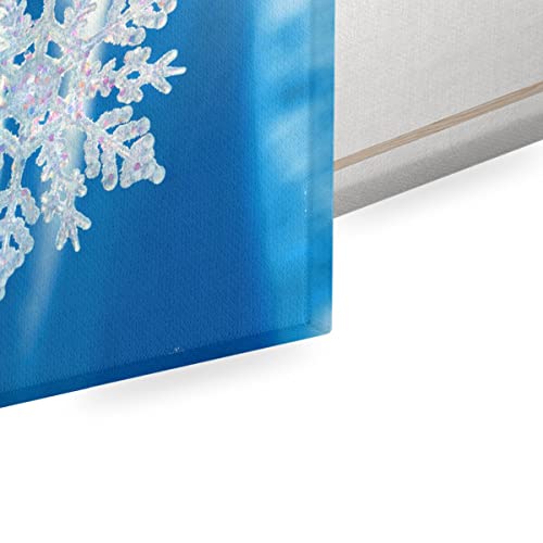Tableau flocon de neige contre les murs vides : toile imprimée 30x45 cm
