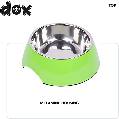 Ddoxx Dog Feeding Bowl 237 Oz Green  Sturdy Nonslip Melamine Base Removable Rustproof Stainless Steel Bowl  Easy to Clean Dishwasher Safe  Ideal for All Dog and Cat Sizes  Cucciolini Doodles Ddoxx dog feeding bowl 23 7 oz green  sturdy non slip melamine base removable rustproof stainless steel bowl  easy to clean dishwasher safe  ideal for all dog and cat sizes   cucciolini doodles