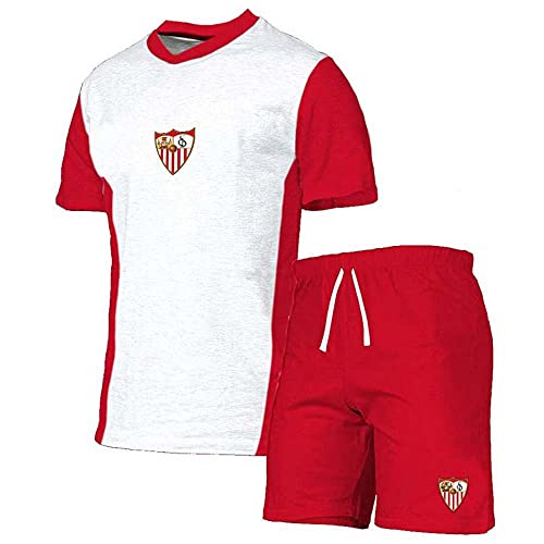 Sevilla F.C. Pijtsv Pijama Corto, Unisex Adulto, Blanco, XL