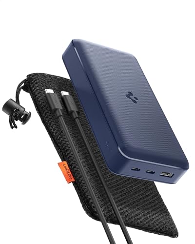Image of Spigen ArcPack 30000mAh Power Bank, PD3.0, PPS, Fast Charging, 30.0W Max Output, 2 Type-C Ports, 1 USB-A Port - (ABS+PC, Navy Blue)