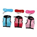 Harnais en maille avec laisse - peut être utilisé comme harnais de promenade pour petit animal de compagnie ainsi que comme tenues charmantes pour votre animal de compagnie quotidien, gilet et laisse pour lapin