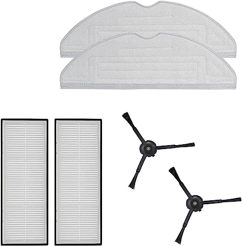 roborock original Accessory S8 Set, with Mops, HEPA Filter and black Side Brush for S7/S7 Max Ultra/S7 Maxv Ultra/S7 Pro Ultra/S8/S8 +/S8 Pro Ultra Robot Vacuum Cleaner