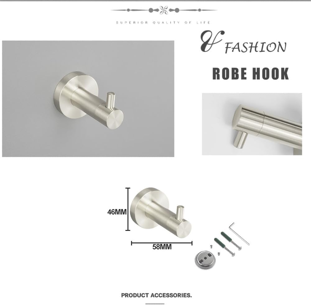Soap Dishes, Wall Mount Stainless Steel Towel Bar Ring Paper Holder Robe Hook,soap Dish(Double Towel Bar)