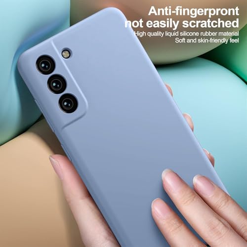 Image of DIZORO Liquid Silicone Case with Microfiber Coushioning Compatible for Samsung Galaxy S21 FE 5G Shockproof Slim Back Cover, Gel Rubber Full Body Protection - Carolina