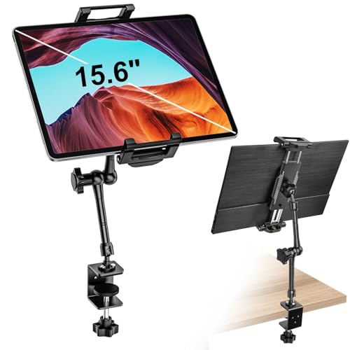 Dosvsi Soporte Tablet Mesa, Soporte para Monitor Portátil de 15,6'', Robusto Brazo para Monitor...