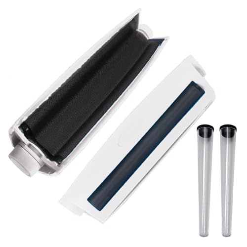 VOVCIG 2PCS Roller 78MM Rolling Machine Plastic-Rolling Machine Easy Rolling with 2 Storage Tubes (White, 78mm)