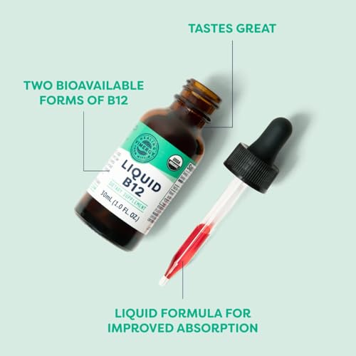 image for Vimergy Organic Liquid Vitamin B12 Supplement 2500 mcg, Methylcobalami
