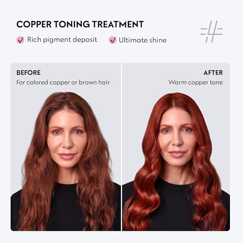 Image of FOUR REASONS Color Mask, Copper (27 Colors) - Hair Gloss & Color Depositing Conditioner - Semi Permanent Hair Toner for Color-Treated Hair Color For Women - Vegan & Cruelty-Free - 6.76 fl oz