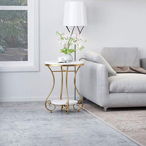 Table d'appoint ronde salon mini table basse de balcon en métal