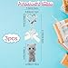 3 Pcs Cute Cat Keychain Bag Charms Fuzzy Decor Gifts Cat Lovers Cute White Keychain Aesthetic Y2k Kitty Stuff Decor Kawaii Heart Bow Pendent Key Chain for Backpack, Purse, Phone Valentine's Day