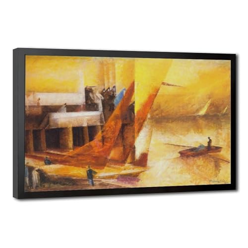 Toile Lyonel Feininger Pier poster dart haut de gamme 61x91,4 cm cadre de suspension