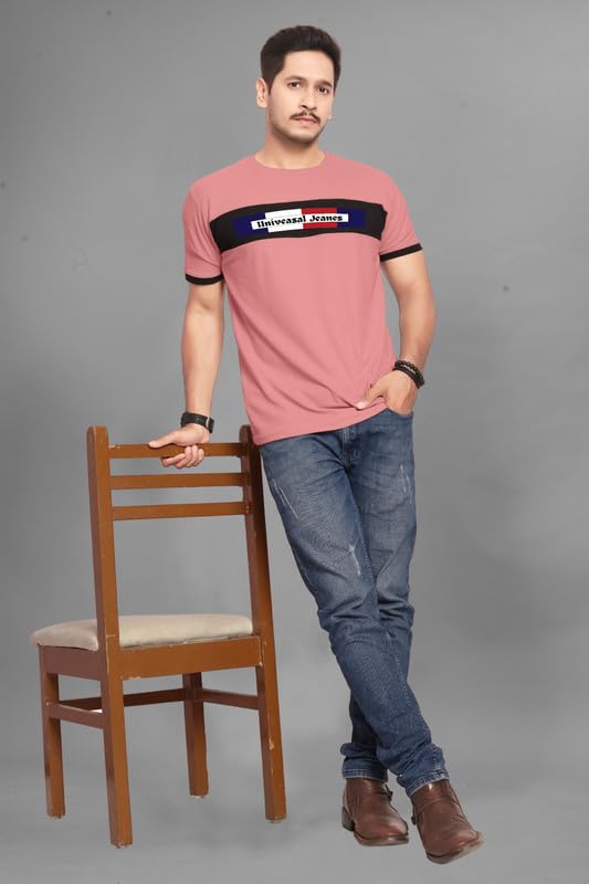 Image of Men's Regular Fit Insignia Polo T-Shirt | Cotton Rich | Premium Pique Weave for Regular Use (Ujease-14-Peach PT)