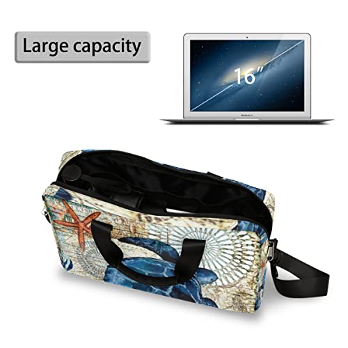 Bolsa de ordenador acolchada contra impactos funda portátil 14 pulgadas diseño tortuga vintage 5