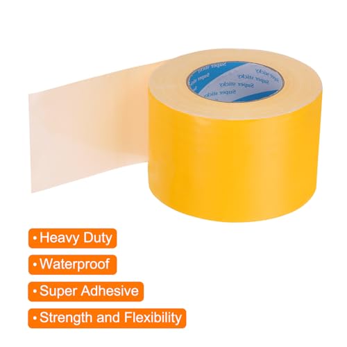 Image of uxcell Heavy Duty Duct Tape, 3 Inch x 55 Yard Waterproof Flexible Hand Tear Strong Adhesive Duct Tapes for Crafts DIY, Fixing, Repairs, Yellow