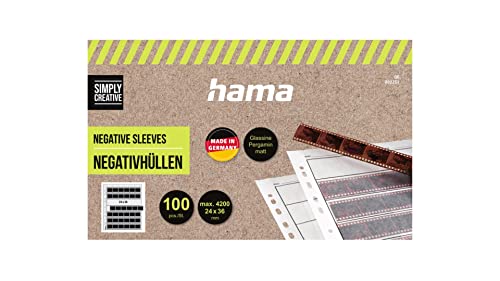 Hama - Negative Sleeves, 24 x 36 mm, Glassine matt, 310 mm, 260 mm (importado), 100 St