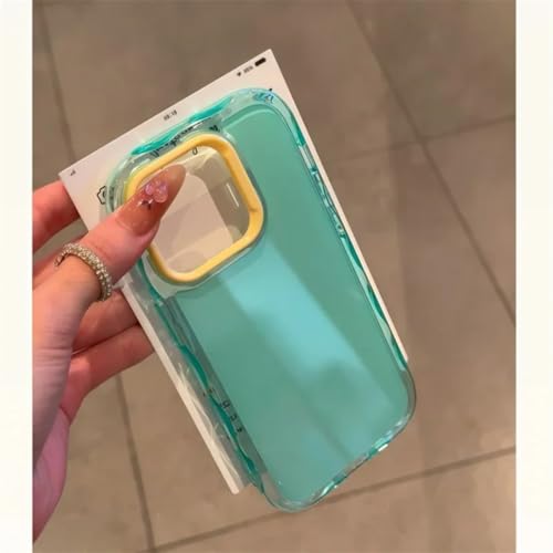Coque iPhone 12 antichoc étui souple évite les rayures vert jaune
