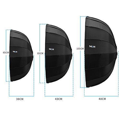 Selens 85cm 16 Rods Parabol Softbox Quick Collapsible Beauty Dish Diffusor mit Bowens Mount für Blitz Speedlite… – Bild 8