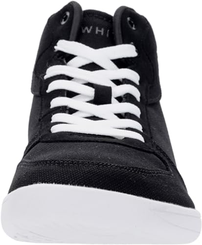 Image of WHITIN Men's Wide Toe Box Zero Drop Barefoot High-Top Canvas Sneakers W822 | Spacious Toe Box Reduces Toe Crowding, Flat Heel-to-Toe Platform Improves Balance, Minimalist Comfort for Walking & Wide Feet