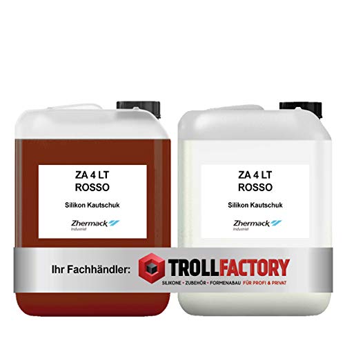 ZA 4 LT Rosso silicona elástica para moldes artísticos de repostería y escultura, 10 kg 2