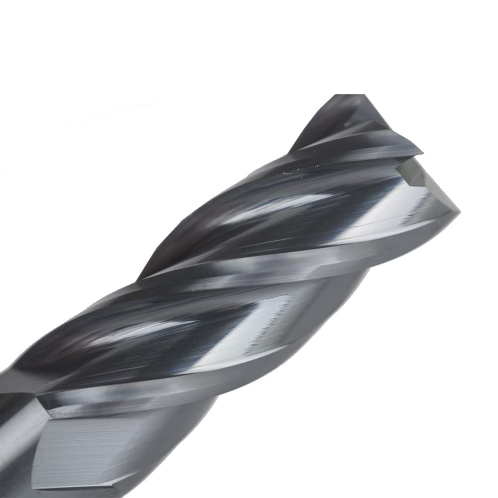 Frez z węglików spiekanych do stali stopowych / hartowanych stali, frezy końcowych 1/8", 4 rowki HRC 55 stopni powłoka AlTiN, frezy CNC (4 sztuki)