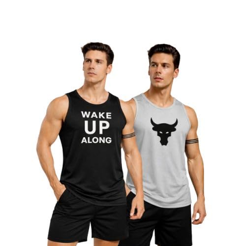 Men Vest || Gym Tshirt for Men || Printed Sleeveless Regular Fit T Shirt for Mens