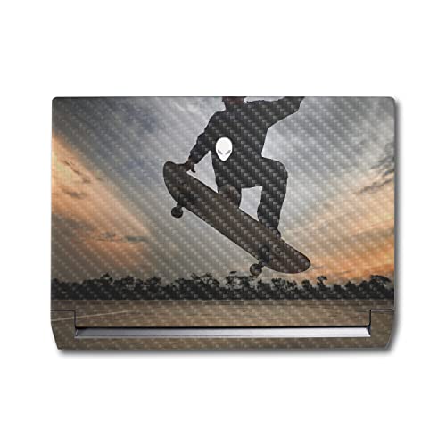Image of MightySkins Carbon Fiber Skin Compatible with Alienware M17 R5 (2022) Full Wrap Kit - Ollie | Protective, Durable Textured Carbon Fiber Finish | Easy to Apply & Change Styles | Made in The USA