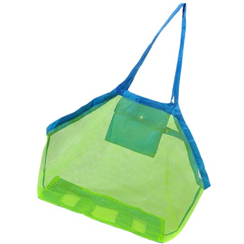 BESPORTBLE 1pc Large Capacity Mesh Tote Bag for Beach Portable Outdoor Storage Pouch with Handle for Organizing and Carrying Dacron Material for Comfort and Durability