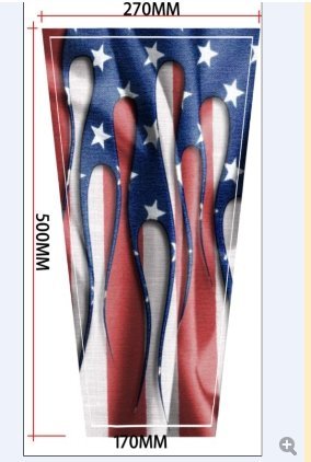 American Flag Fake Temporary Slip On Tattoo Sleeves, 1 Pair