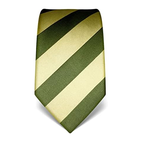 Corbata de seda pura rayas verde Vincenzo Boretti Cover